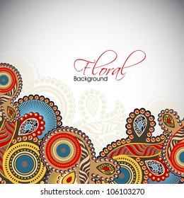 Abstract floral background. EPS 10.