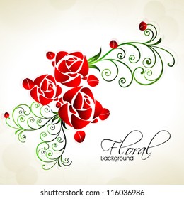 Abstract floral background. EPS 10.