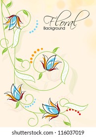 Abstract floral background. EPS 10.