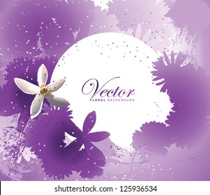 Abstract Floral Background EPS 8 vector no open shapes or paths.