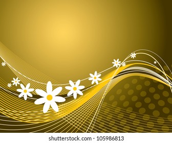 Abstract Floral Background. Eps10 Vector Illustration.