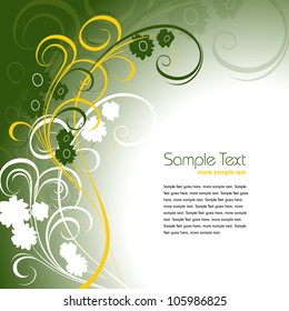 Abstract Floral Background. Eps10 Vector Illustration.