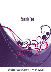 Abstract Floral Background. Eps10. Vector Illustration.