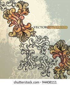 abstract floral background. eps10 vector