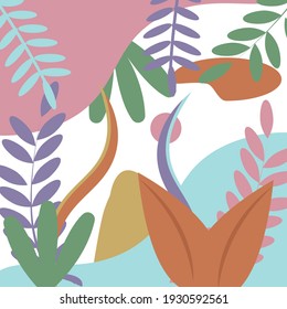 Fondo Floral abstracto en diseño plano
