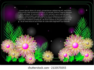 Abstract floral background with flowers