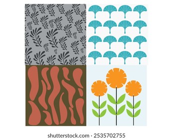 abstract floral background with flowers