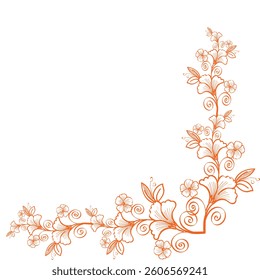 abstract floral background with flowers