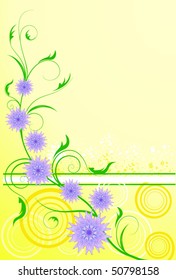 Abstract floral background with flowers