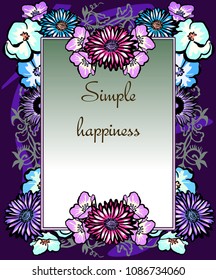 Abstract floral background. Frame. 