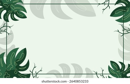 abstract floral background with frame