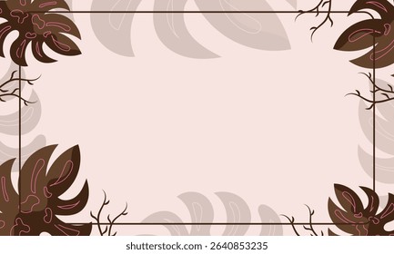 abstract floral background with frame