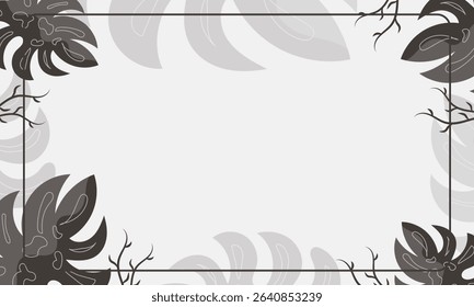 abstract floral background with frame