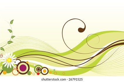 abstract floral background with free space your text