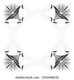 Abstract floral background, geometric halftone lines pattern, vector modern design texture for card, banner, frame, decoration.