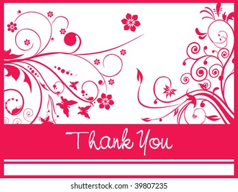 abstract floral background with gratitude
