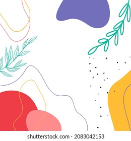 Abstract floral background, great design for any purposes. Autumn landscape. Spring floral vector illustration. Art background template element.