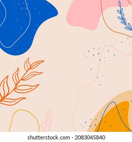 Abstract floral background, great design for any purposes. Autumn landscape. Spring floral vector illustration. Art background template element.