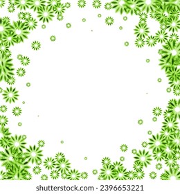Abstract floral background. Green abstract floral shapes on a white background.