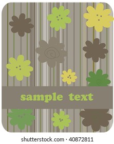Abstract floral background for greeting card. Vector illustration.