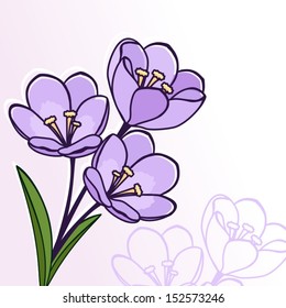 Abstract floral background. Greeting postcard.