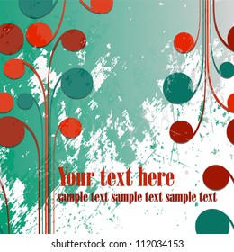 Abstract floral background. Grunge background
