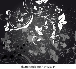 abstract floral background grunge