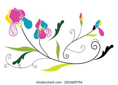 abstract floral background illustration vector, for invitation design, wedding, greeting card, etc