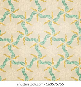 Abstract floral background. Kaleidoscope geometric seamless pattern. Abstract vector background. Vector illustration. Eps 10.