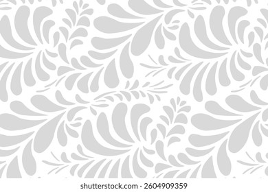 Abstract floral background with leaf seamless pattern.