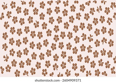 Abstract floral background with leaf seamless pattern.