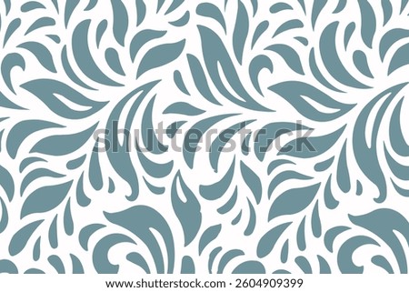 Abstract floral background with leaf seamless pattern.