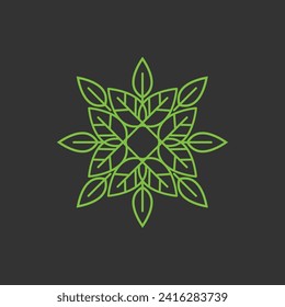 Abstract floral background with leaves