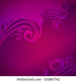 Abstract floral background with leaves