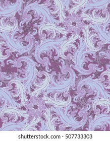 Abstract Floral Background with Leaves and abstract fantastic flowers. 