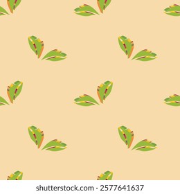 Abstract floral background with leaves seamless pattern. Tropical pattern, palm leaves seamless vector floral background. Vector illustration