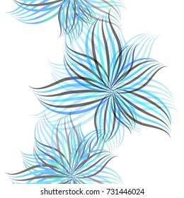 Abstract floral background of lines. Vector