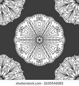 Abstract floral background. Floral mandala pattern.