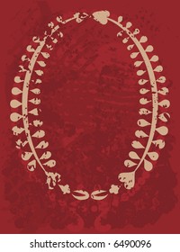 Abstract floral background with natural grunge textures. No Gradients.