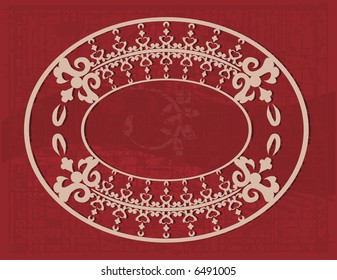 Abstract floral background with natural grunge textures. No Gradients.