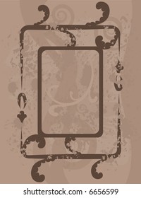 Abstract floral background with natural grunge textures. No Gradients.