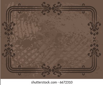 Abstract floral background with natural grunge textures. No Gradients.