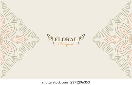 abstract floral background with abstract natural shape, leaf and floral ornament in soft color design