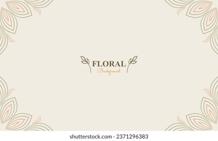 abstract floral background with abstract natural shape, leaf and floral ornament in soft color design