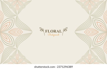 abstract floral background with abstract natural shape, leaf and floral ornament in soft color design