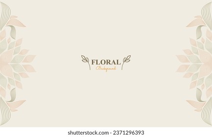 abstract floral background with abstract natural shape, leaf and floral ornament in soft color design