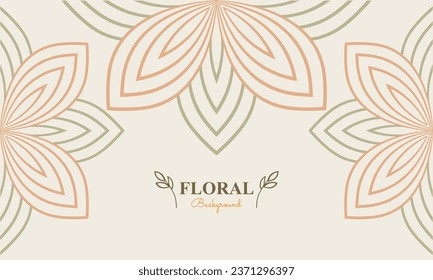 abstract floral background with abstract natural shape, leaf and floral ornament in soft color design