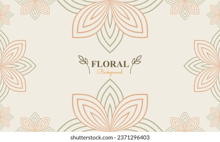 fondo floral abstracto con forma natural abstracta, hoja y adorno floral en diseño de color suave