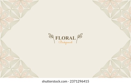 abstract floral background with abstract natural shape, leaf and floral ornament in soft color design