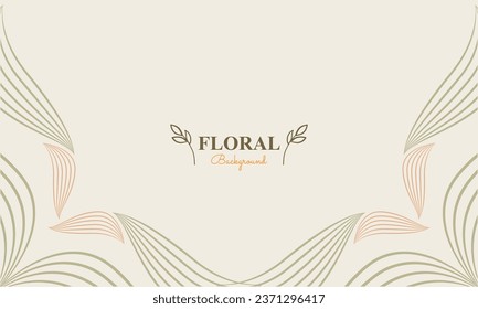 abstract floral background with abstract natural shape, leaf and floral ornament in soft color design